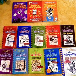 13 Diary of a Wimpy Kid Books 📚 + 3 FREE Hardcover Rowley Books!