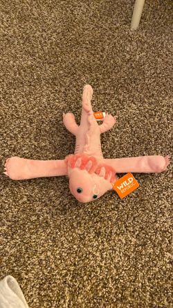 Pink axolotl snap bracelet