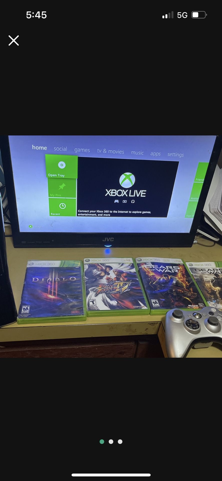 Xbox 360 W 250 Gig And Games