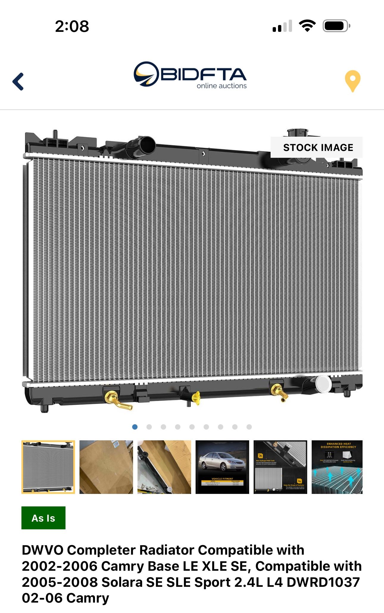 2002-2006toyota Camry Radiator New