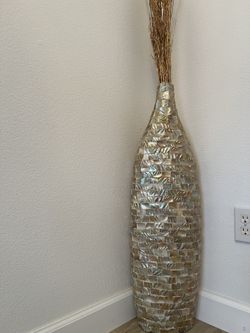 Pearlescent Mosaic Abalone Shell Vase