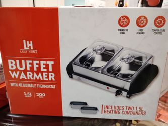 Lexi Home Buffet Warmer with Adjustable Thermostat