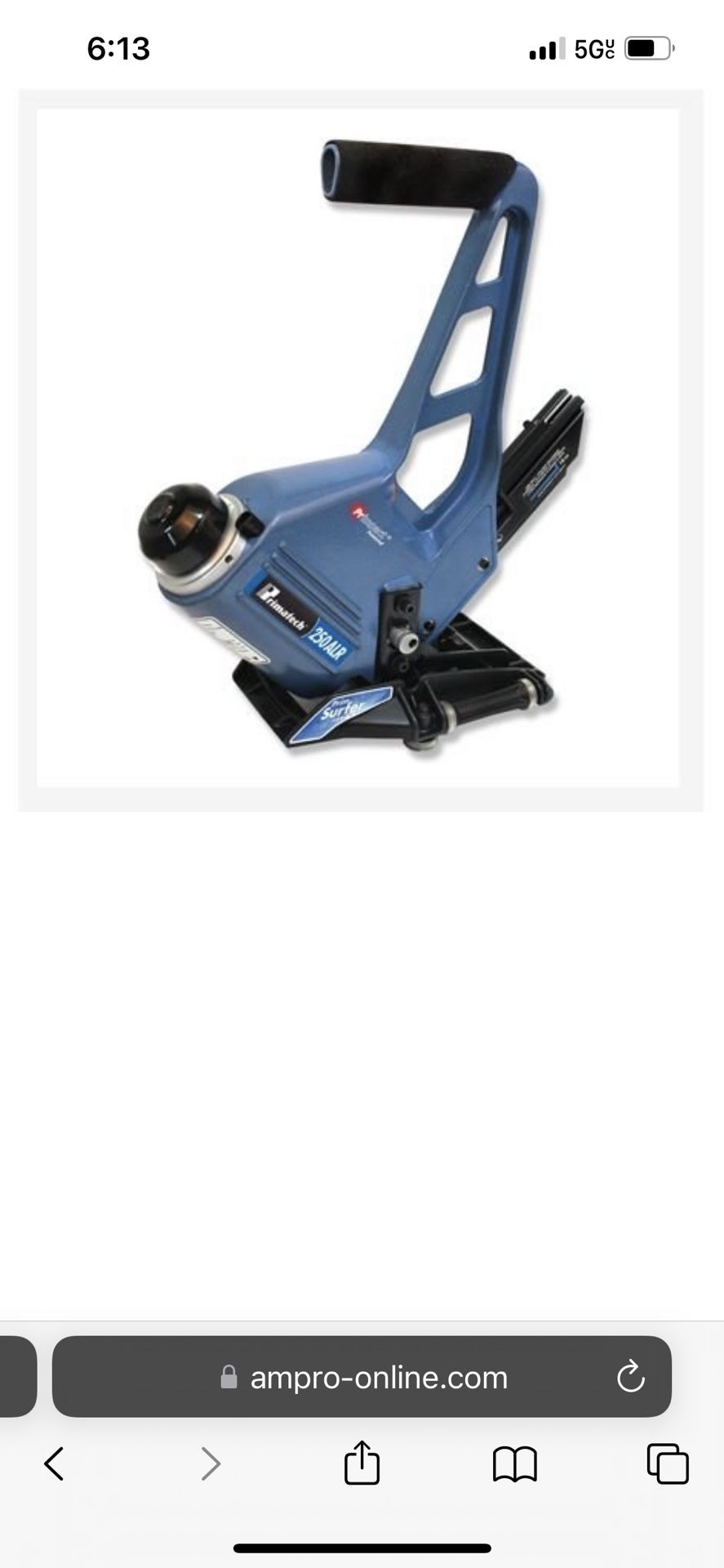 PRIMATECH P250 Adjustable L cleat Nailer