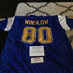 NFL Chargers Kellen Winslow HOF Signed Jersey With COA 