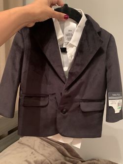 Black Velvet Blazer And White Button Down Shirt 