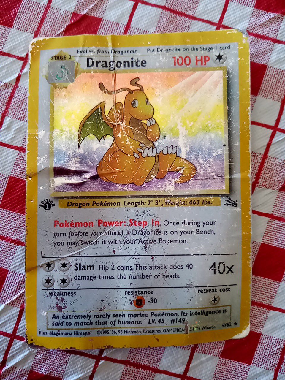 Dragonite pokemon card