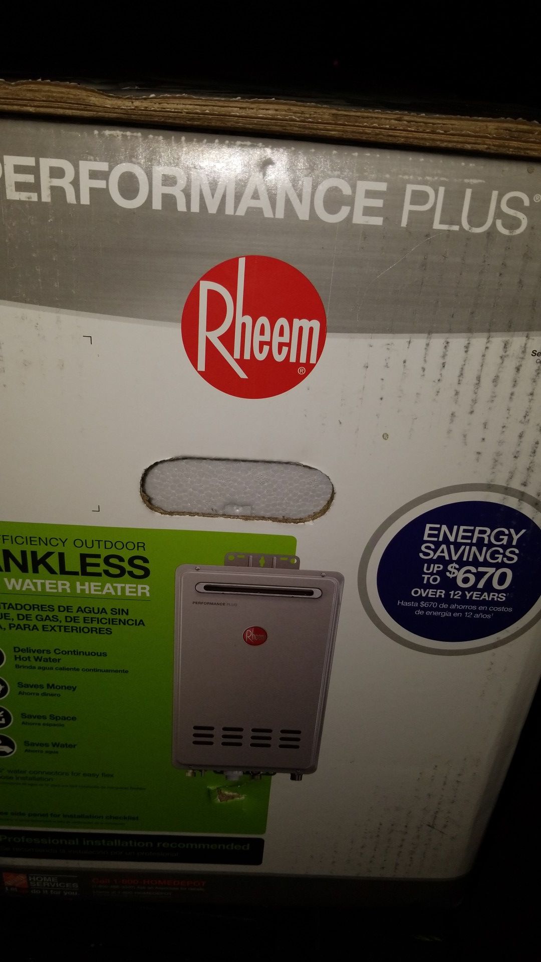 Rheem outdoor tankless water heater