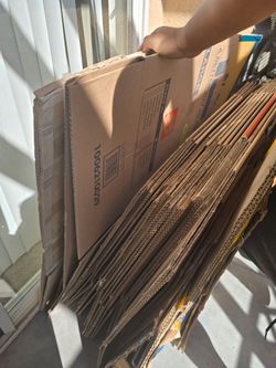 Moving cardboard boxes