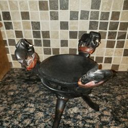 Elephant wooden bowl on stand 