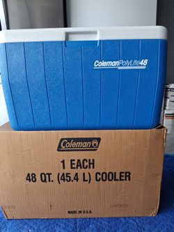 Coleman POLYLITE 48 Cooler / Vintage 1992 /  New In Box 