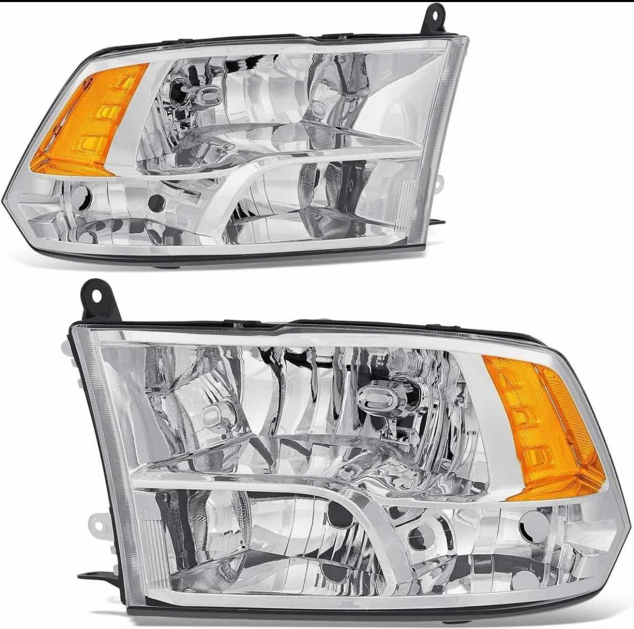 #HL-RM09-Q-AMCH Headlight Assembly Replacement for 2009-2018 Dodge Ram 1500/2500/3500 pickup truck $50
