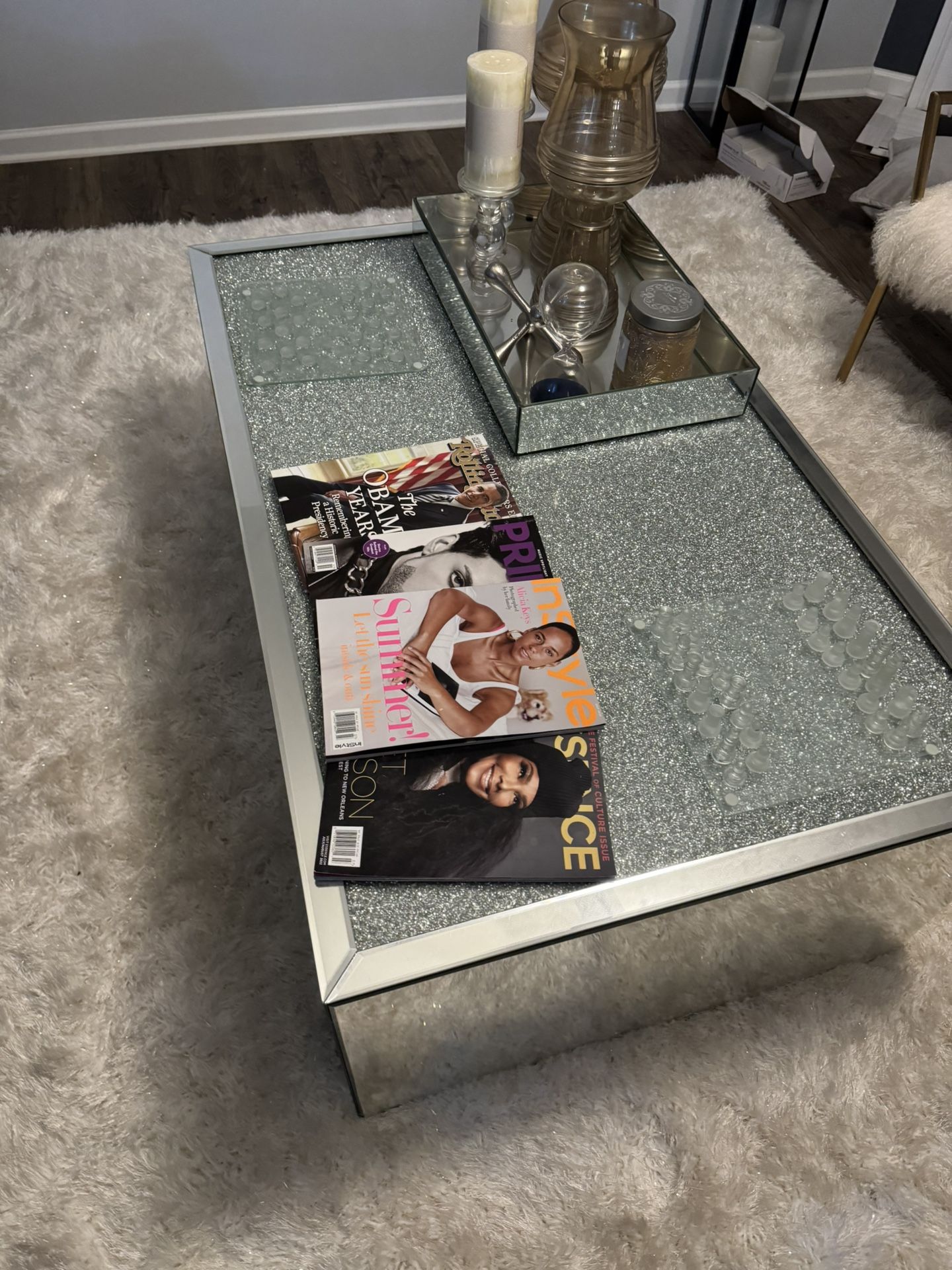Mirrored Glass Coffee Table For Sale - Quick Pick Up 