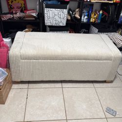 Beige Ottoman With Storage 