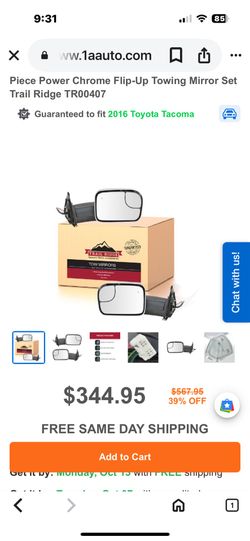 2016 Tacoma Tow Mirrors 