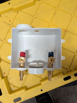 Laundry vroom washer hook up box