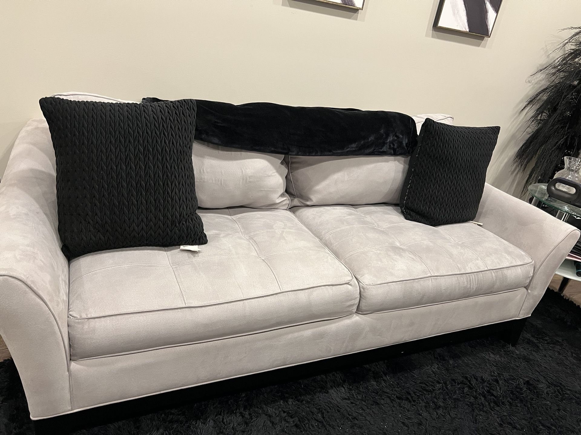 Matching Light Gray Loveseat & Sofa Set - Excellent Condition!