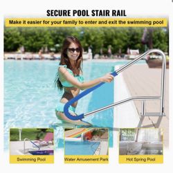 Pool Rail 55x32 Pool Railing, Stainless Steel Pool Handrail