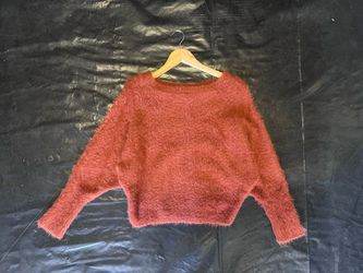 Burnt Orange Fuzzy Sweater