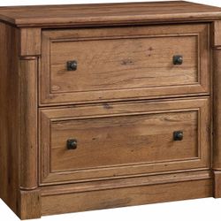 Palladia 2 Drawer File Cabinet, Lateral Filing Cabinets for Home Office, Hanging File Folders Organizer, Interlocking Drawers, in Vintage Oak Finish