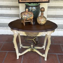 Vintage Solid Wood French Provincial Shabby Chic Table