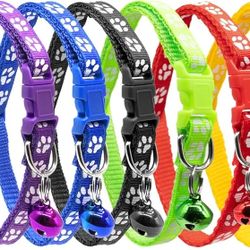 6pcs Puppy Collars, Puppy Whelping Collars Colourful Adjustable Dog Collar