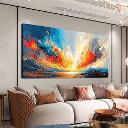 Canvas Wall Art Decor Wall Pictures for Living Room Canvas Art Wall Decor Coastal Landscape Wall Art Decorations Artwork for Walls Modern Colorful Wal
