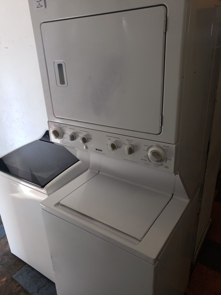 KENMORE STACKABLE WASHER AND GAS DRYER