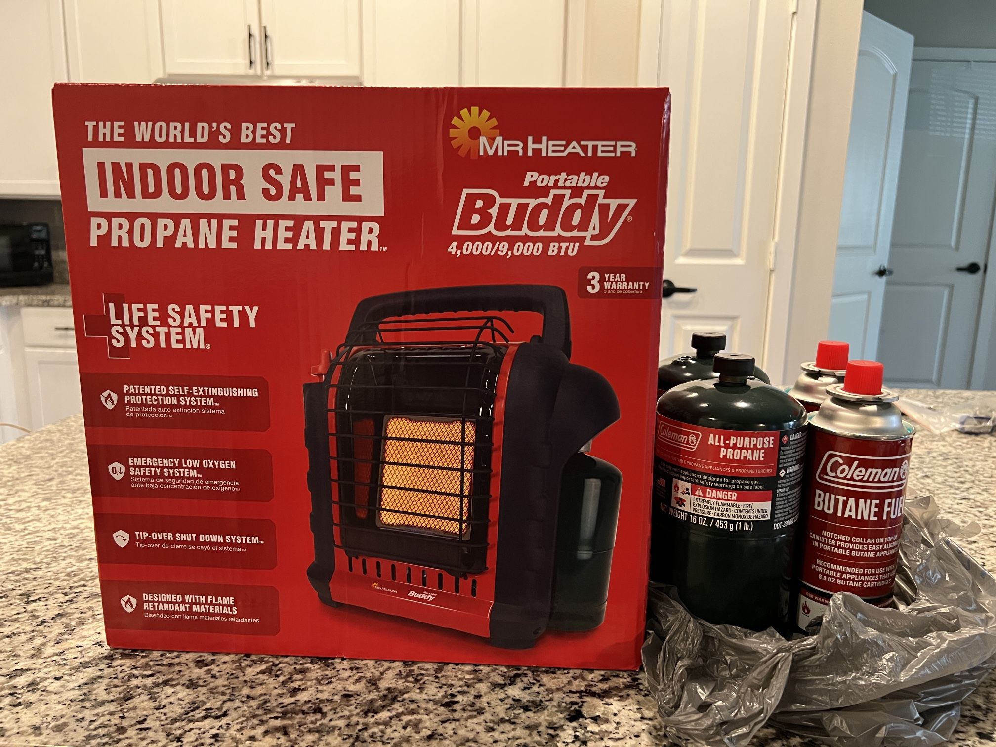 Portable Heater, Propane Gas And Butane Fuel