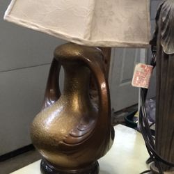 Lamp, Gold, Handled