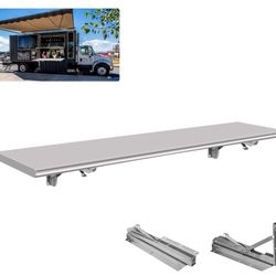 50" Folding Stainless Concession Shelf – E9