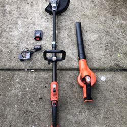 Black And Decker 20 V Trimmer and Blower