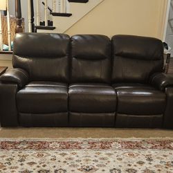 2 Harvey Leather Power Reclining Sofa with Power Headrests