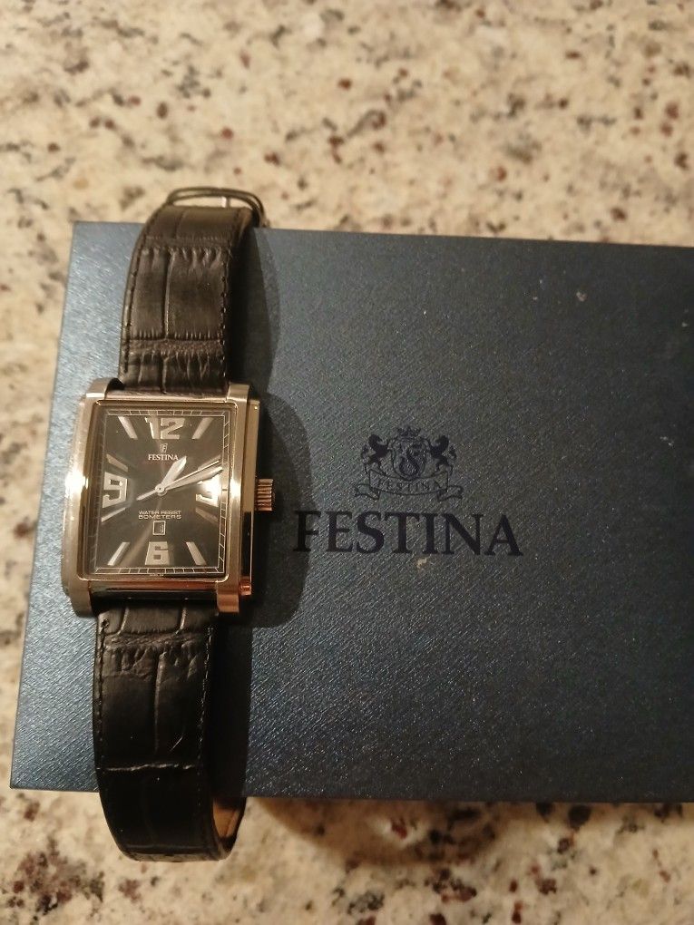 Festina Mens Leather Watch