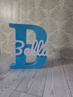 Customizable 3D Printed Name & Monogram Sign