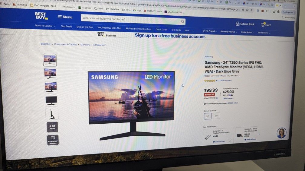 Samsung T350 Series Full HD 24"