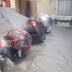 3 Motorcycle Helmets for sale