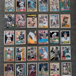 1980s Hall Of Famer Baseball Card Lot of 30 Total DIFFERENT Cards Nolan Ryan Ken Griffey Jr ROOKIE 