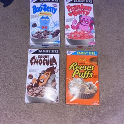 4 KAWS CEREAL BOXES - QUALITY NEW - RARE