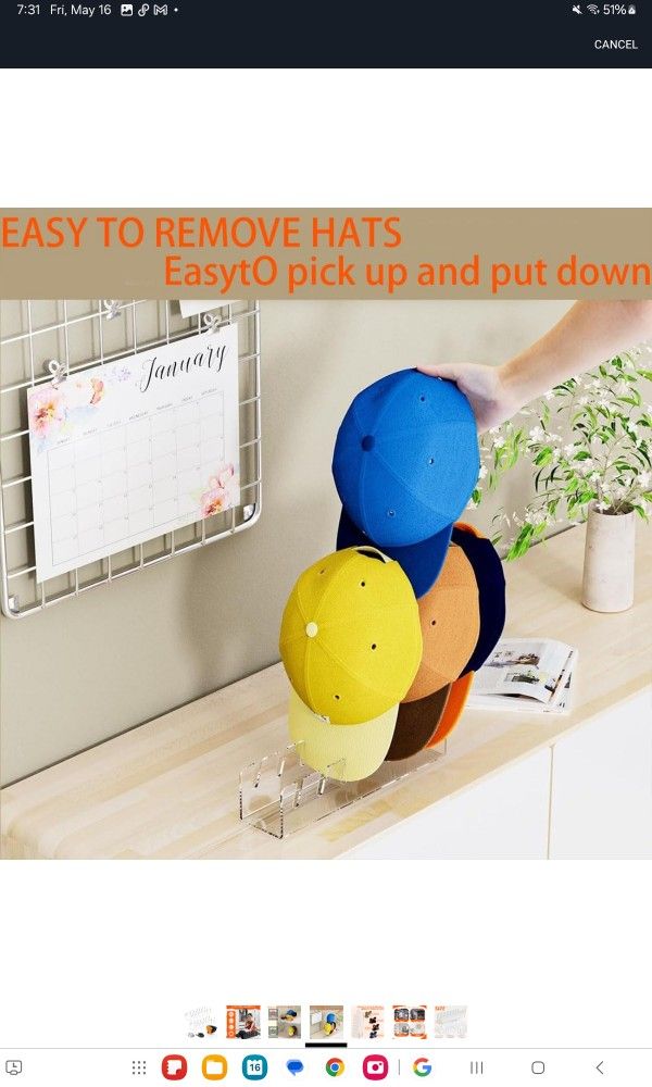 2 Pcs Transparent Acrylic Hat Organizer (39)