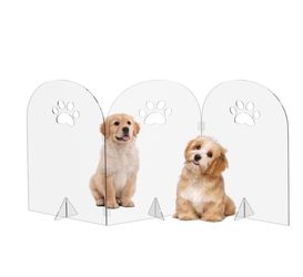 Acrylic Dog Gate- Foldable Freestanding Indoor Barrier
