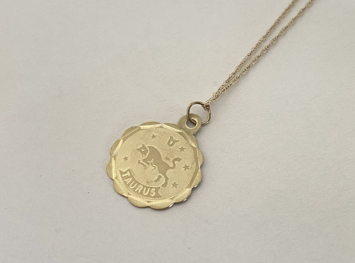 14k Taurus Pendant
