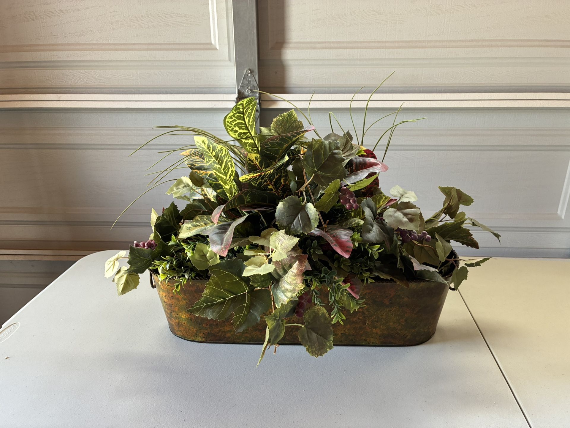 Centerpiece arrangement, Faux Greenery