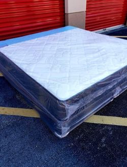 NEW KING PILLOW TOP MATTRESS AND BOX SPRING 💯% QUALITY & CONFORM 👌