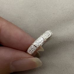 Real 925 Sterling Silver Wedding Ring Size 6/7