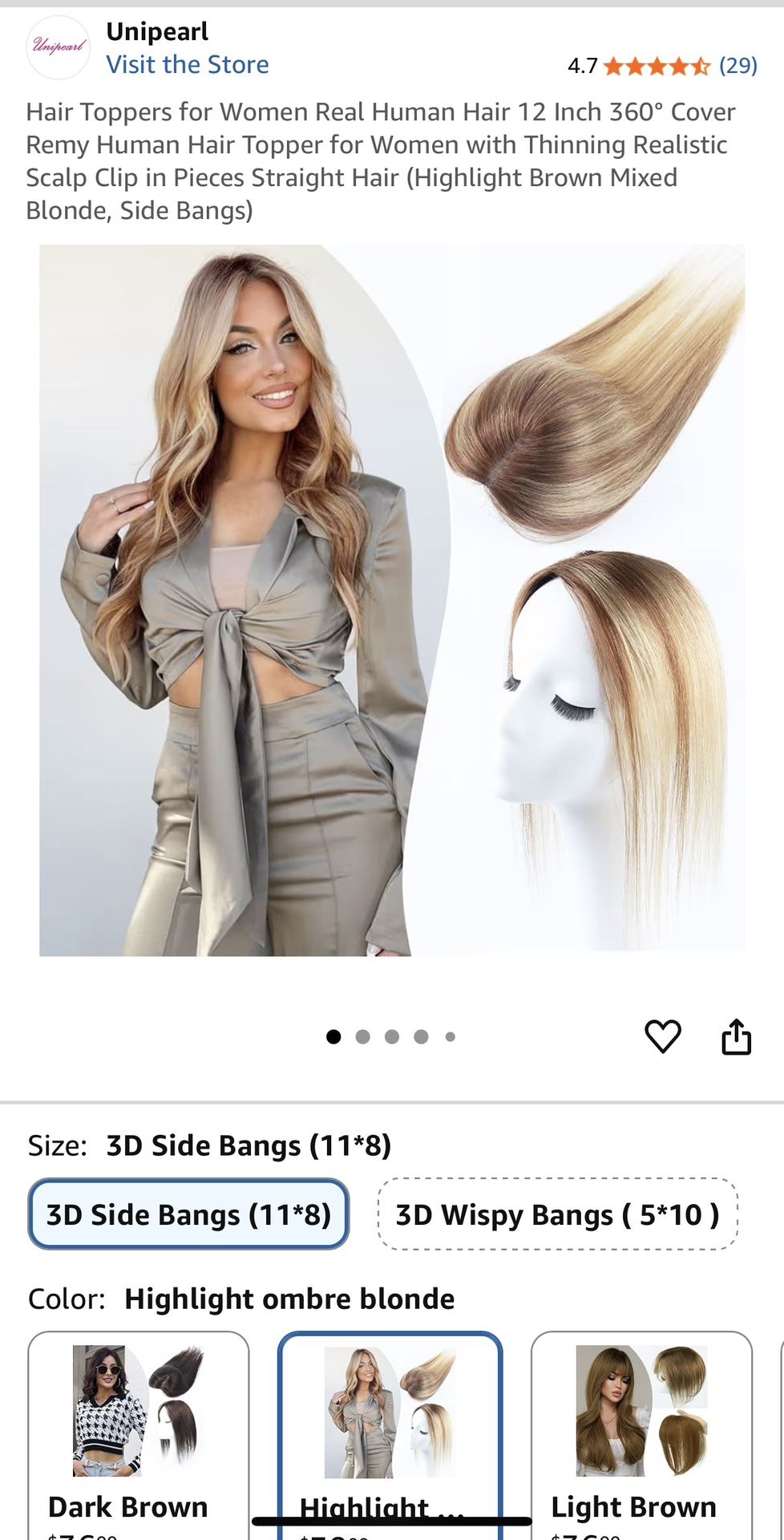 Real Human Hair Topper - Unopened.