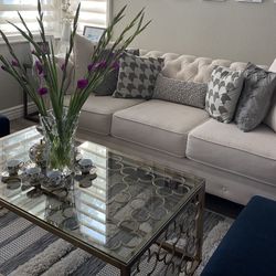 Glass Coffee Table And End Table