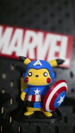 3D Printed Pikachu Captain America