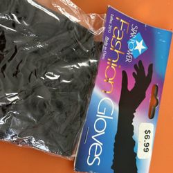 Halloween Long Black Gloves. 