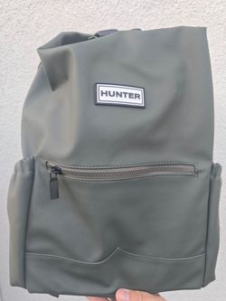 Hunter Rubber Backpack Olive Green