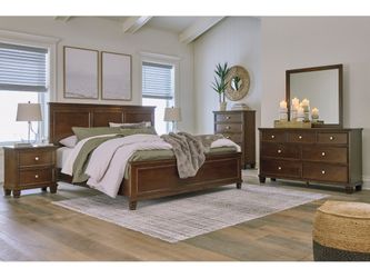 Danabrin Brown King Panel 4-Piece Bedroom Set (Online Special Price)